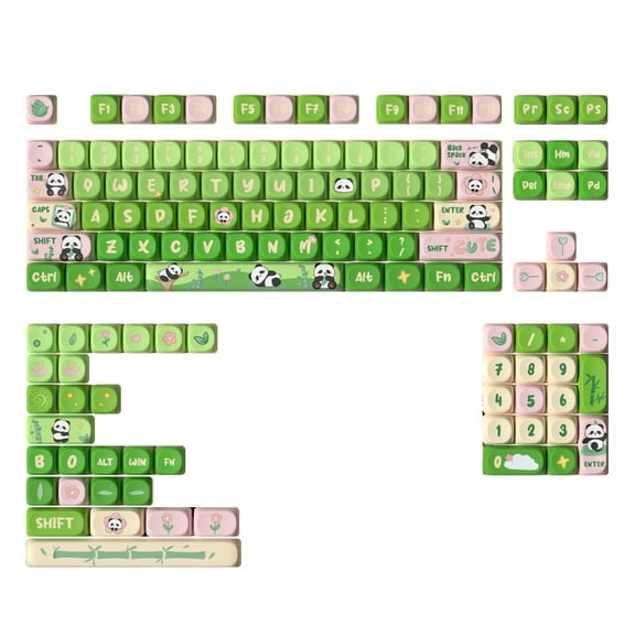 Mechanical Keyboard Keycaps 131keys PBT Material MOA Height Colorful Candy Bear Theme Customization Keycap Set