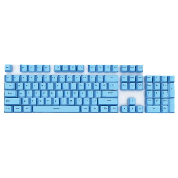 Mechanical Keyboard Keycaps, Clear Backlit Key Set with Electroplated Edge, Universal Plastic Replacement Caps, Wear Resistant Light Transmitting Keycaps for Game Keyboard Modification,Blue