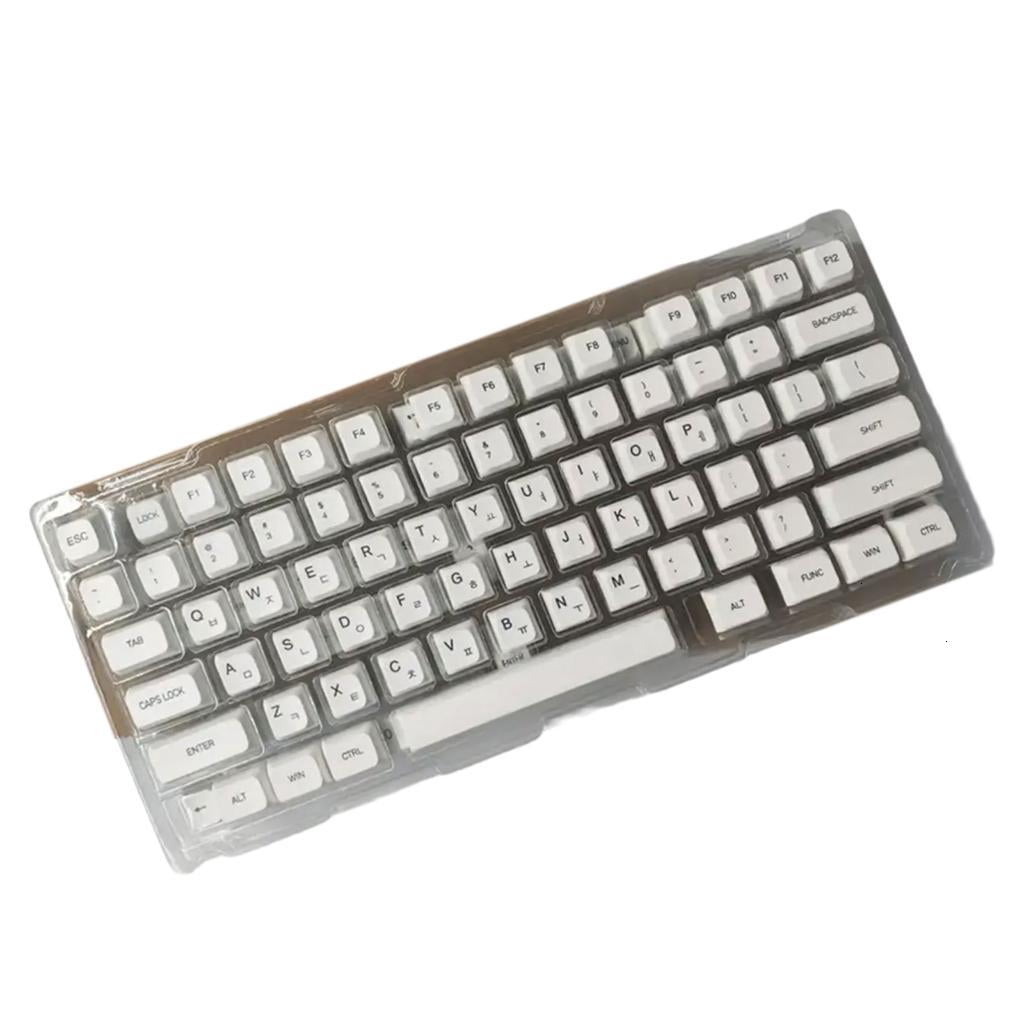 Mechanical Keyboard Keycaps Replacement 120pcs Minimalist White Keycap Set English Japanese Korean Russian