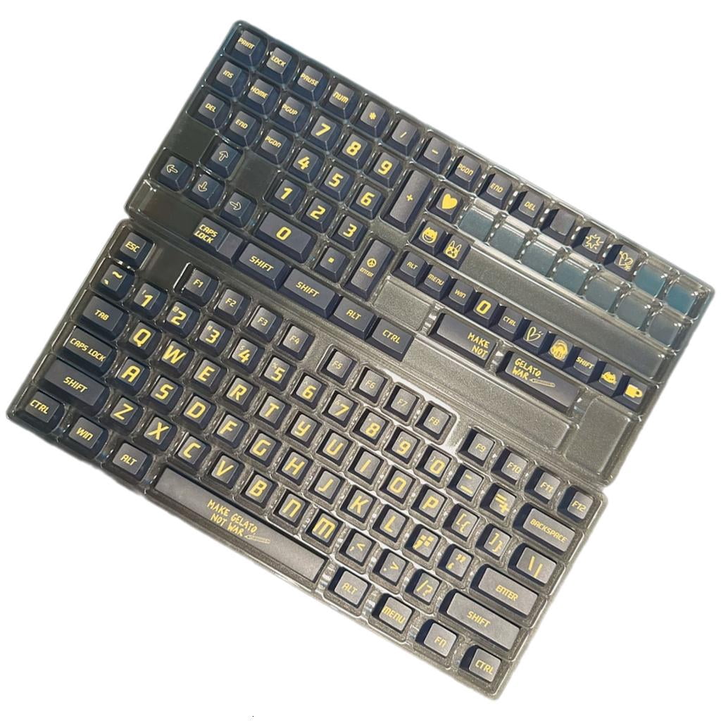 Mechanical Keyboard Keycaps Thick Content Comfort and Cool Keycap Replacement For Gamers 130Pieces Set