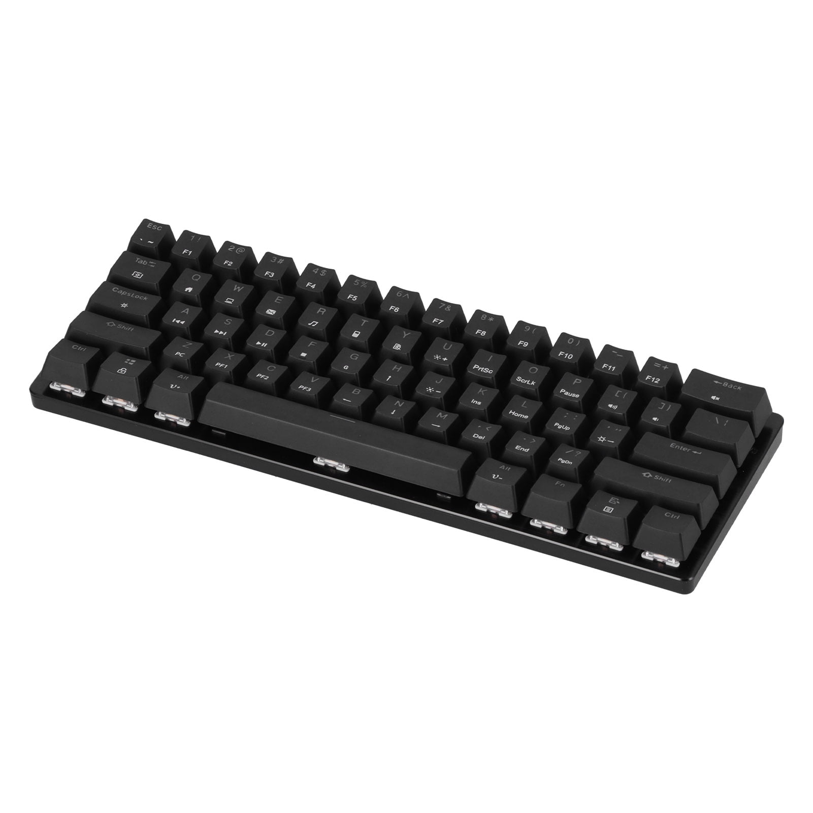 Mechanical Keyboard, Portable RGB Backlit Wired Keyboard, 61 Key Layout