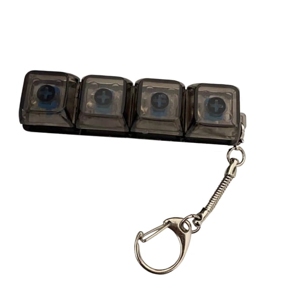 Mechanical Keyboard Switch Fidget Toys for Adults Luminous Crystal Keycap Clicker with LED Light Transparent Axis Office Desk Accessory Pressure Relief Tool 1 Pack