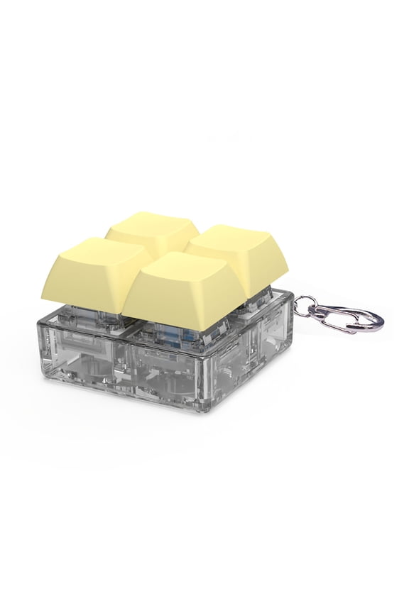 Mechanical Keyboard Switches Tester Keychain Toy With LED light Crisps Pressings Stress Relief Tool 4-Key