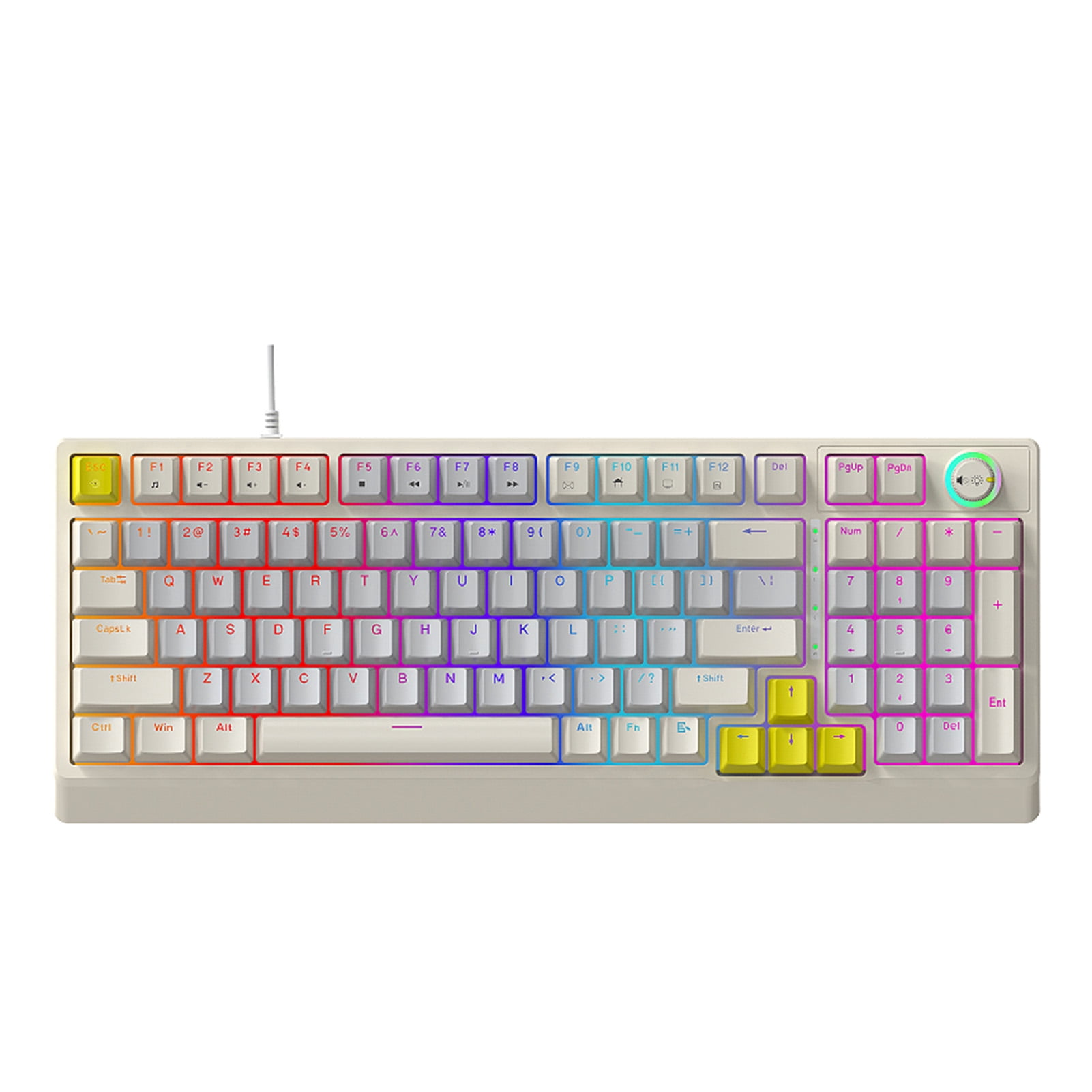Mechanical Keyboard T50 RGB Mechanical Keyboard Customizable Blue Switch Dynamic Lighting Ergonomic Design PC Gaming Typing Work