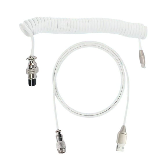 Mechanical Keyboards Coiled Cable Wire Type C USB Port Aviation Coiling Cable Desktop Computer Gaming Keyboards Accessories