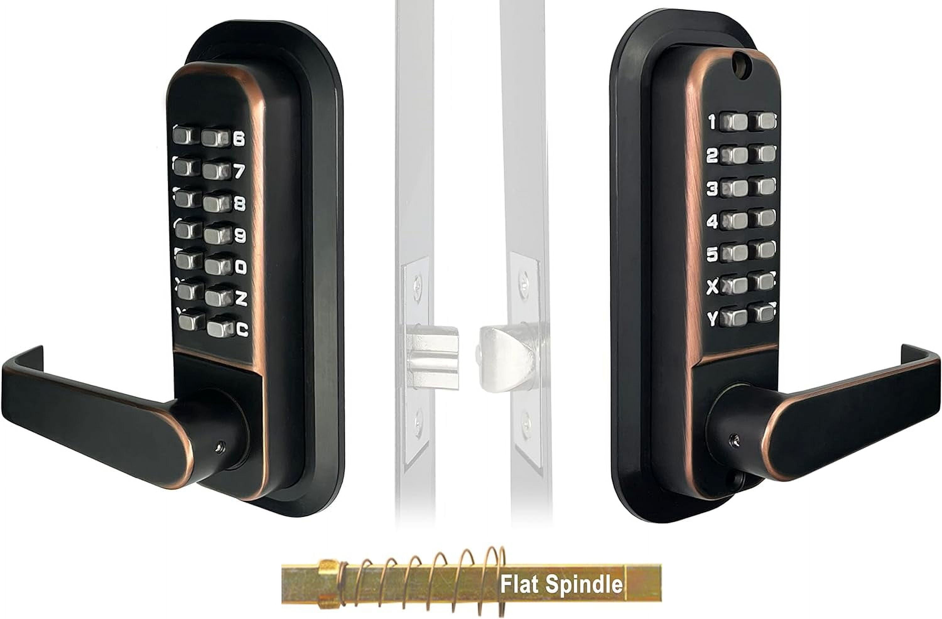 Mechanical Keyless Combination Lever Handle Door Lock [Flat Spindles