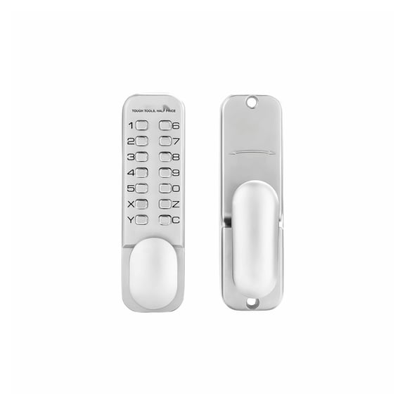 Mechanical Keyless Entry Door Lock, 14-Digit Keypad Door Lock, Stainless Steel Keyless Gate Lock for Home, Office, Outdoor Fence, Garage, No Batteries