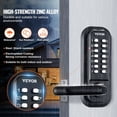 thumbnail image 1 of Mechanical Keyless Entry Door Lock with 14-Digit Keypad, Double-Sided Deadbolt, Waterproof Zinc Alloy Keypad & Handle Set for Outdoor Gate, Yard, Garden, Garage - Easy Installation, 1 of 7