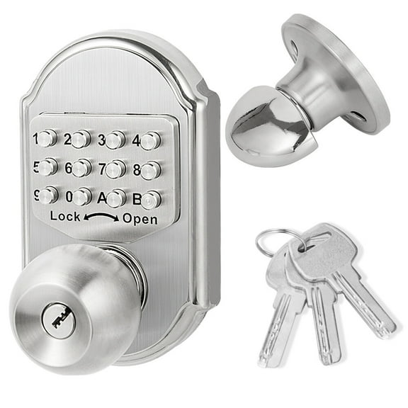 Mechanical Keyless Entry Door Lock Digital Code Keypad Knob Combination Deadbolt