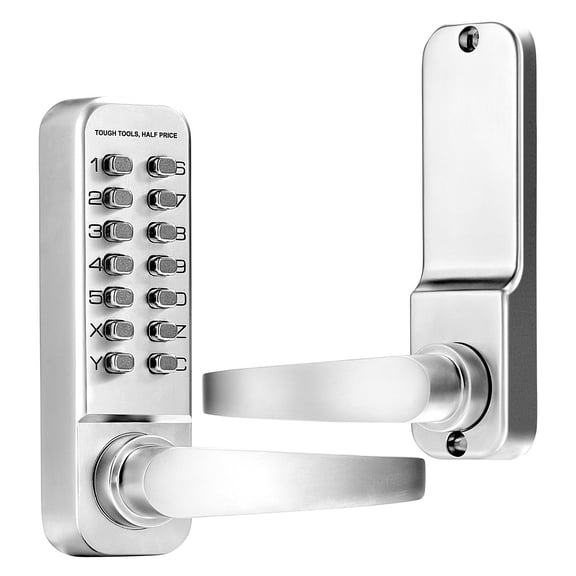 Mechanical Keyless Entry Door Lock with Handle 14 Keys Stainless Steel Waterproof for Home Office Outdoor Gate Garage Yard