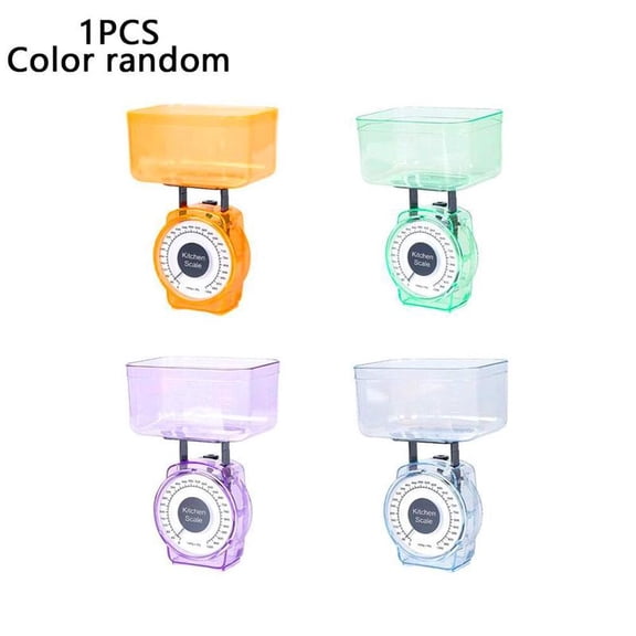 Mechanical Kitchen Scale, Easy-Read Dial, 1kg Capacity, PP Plastic, Ideal for Home Cooking and Baking