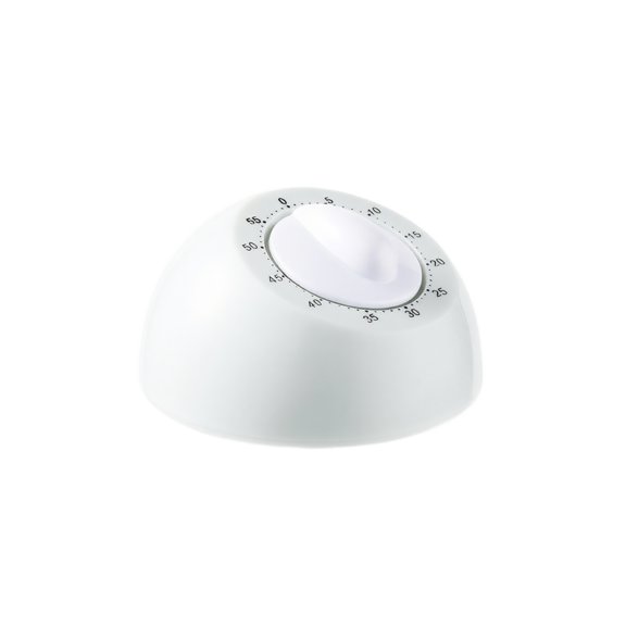 Mechanical Kitchen Timer 3 Inch Diameter Light Gray No Battery Countdown Timer for Cooking Baking Gift for Baker