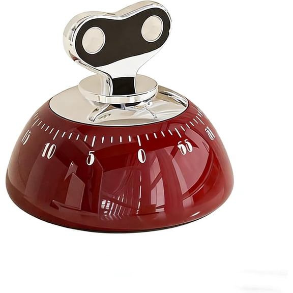 Mechanical Kitchen Timer, 60-Min Loud Alarm Visual Magnetic, No Battery for Cooking