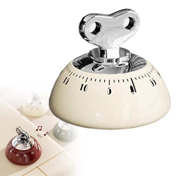 Mechanical Kitchen Timer Magnetic Back, 60 Minute Wind Up Timer for Cooking, No Batteries Required, Loud Alarm Retro Analog Timers, Manual Cooking Timers for Classroom Home Study