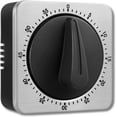 thumbnail image 1 of Mechanical Kitchen Timer Magnetic with Loud Alarm, 60-Minute Manual Wind Up Analog Countdown Stainless Steel Scale, No Batteries for Chef Cooking, Baking, Egg, Oven, Seniors, 1 of 3