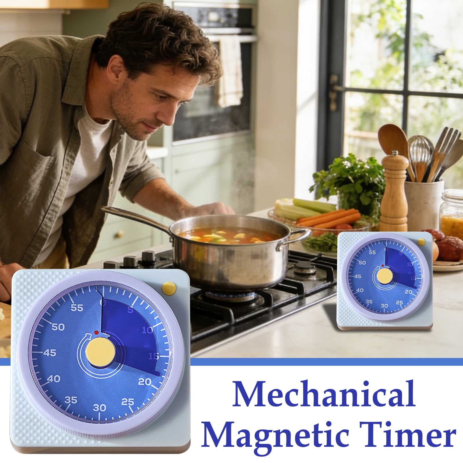 Mechanical Kitchen Timer Visual Reminder Time Management Timer for ...
