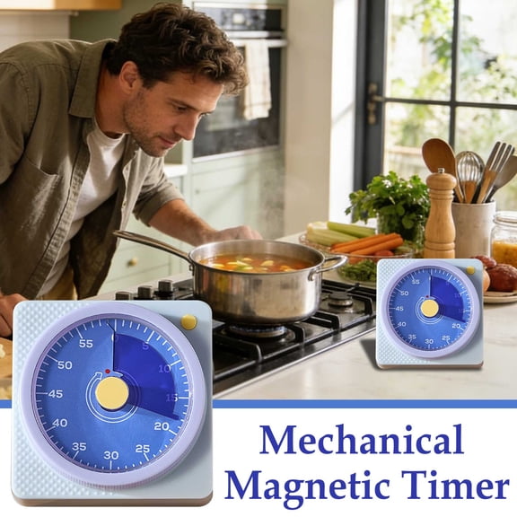 Mechanical Kitchen Timer Visual Reminder Time Management Timer for Cooking, Baking, Classroom and Home Use