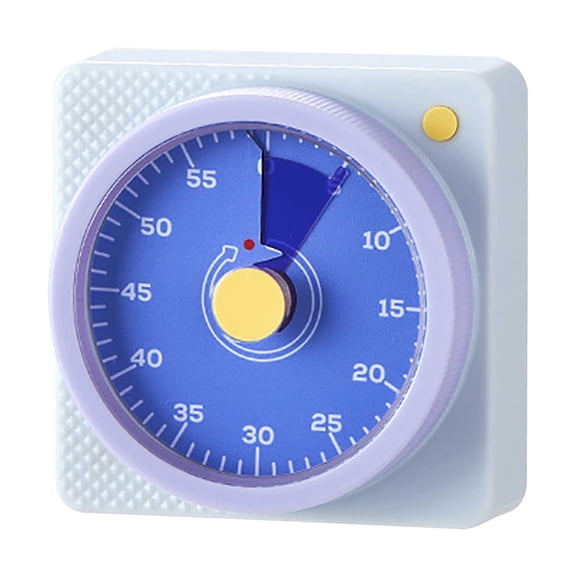 Mechanical Kitchen Timer, Visual Time Management Reminder, No-Battery Alarm Clock for Cooking Baking