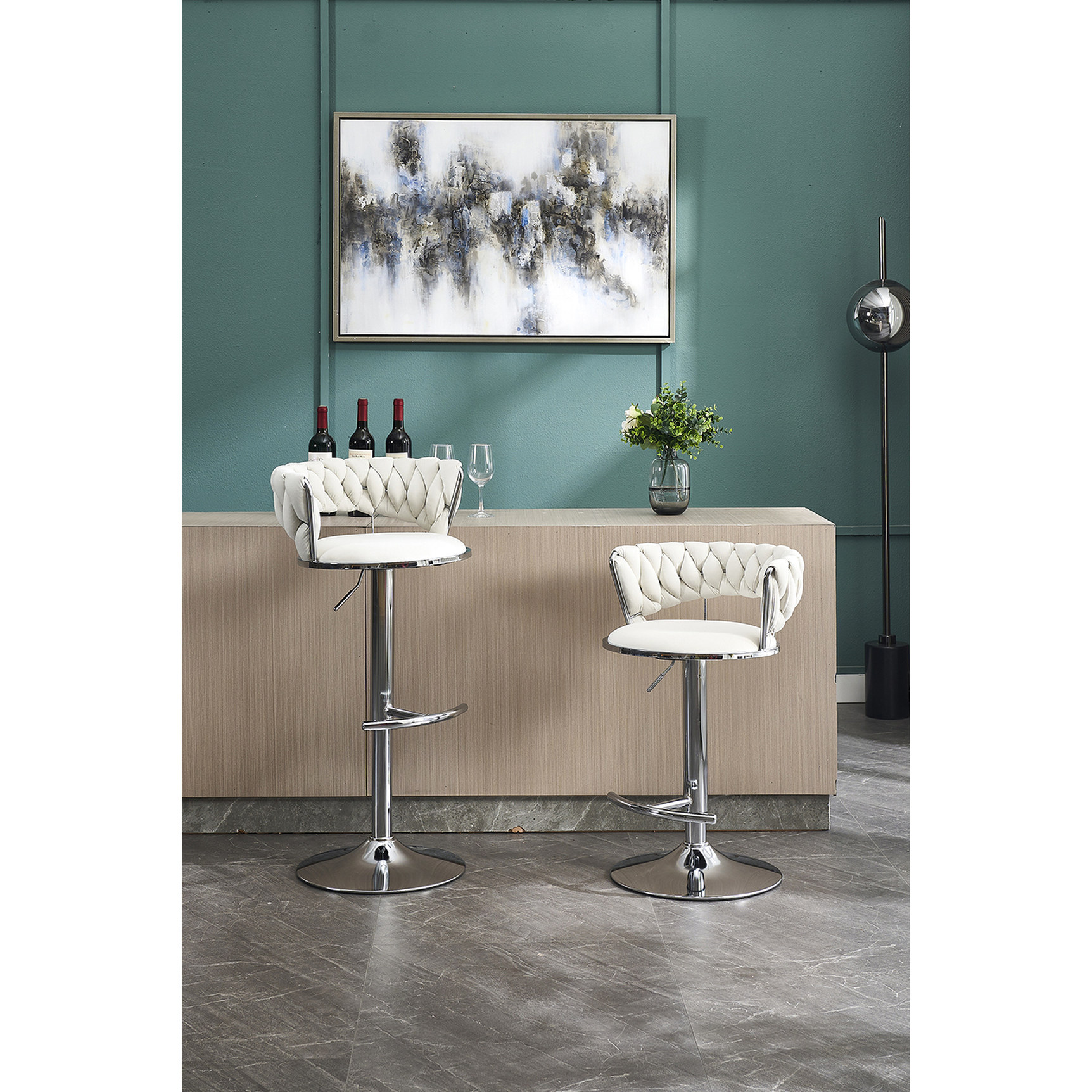 Mechanical Lifting & Rugged Base / In Bar or Office Spaces / Cream Bar ...