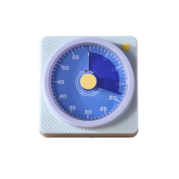 Mechanical Magnetic Kitchen Timer, 60-Min Countdown, No Battery Needed, for Cooking, Baking, Study, Yoga & Shower Time Management, Sticks to Fridge,Purple