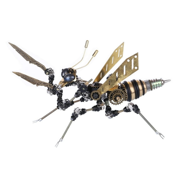 Mechanical Mantis Model Kit, 3D Metal Puzzle, DIY Steampunk Insect Assembly with Movable Joints, Tools Included, Desk Decor & Gift for Adults