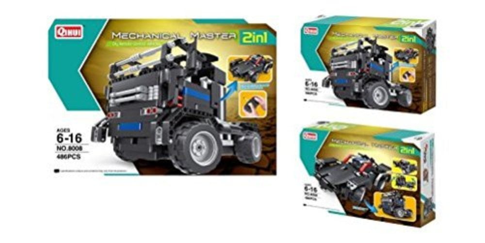 Mechanical Master R/C Block Car 2-in-1-Black Truck - Walmart.com