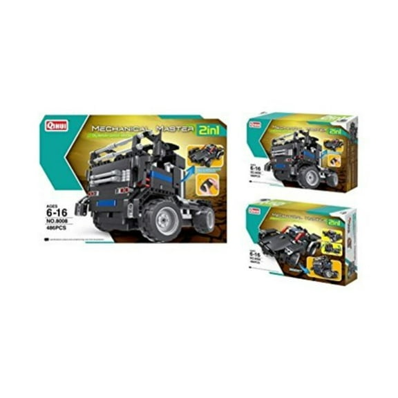 Mechanical Master R/C Block Car 2-in-1-Black Truck