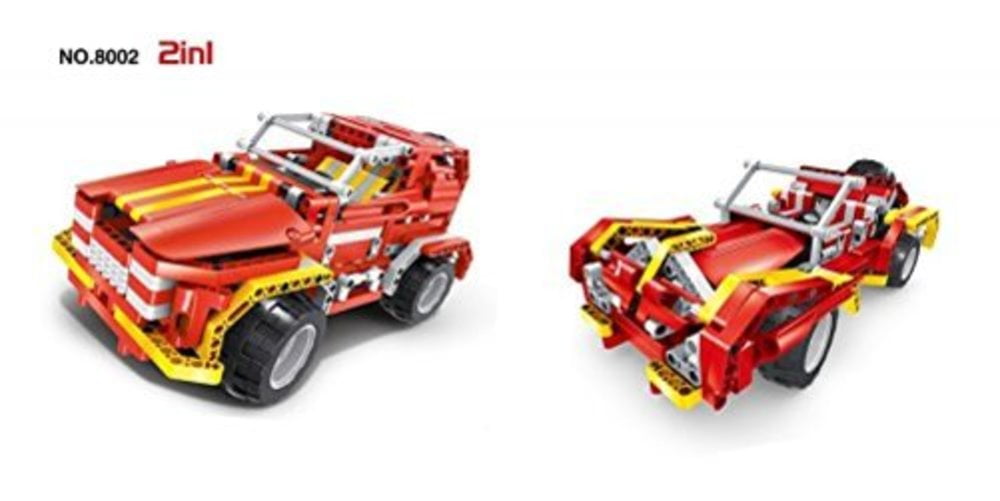 Mechanical Master R/C Block Cars 2-in-1 Orange Jeep