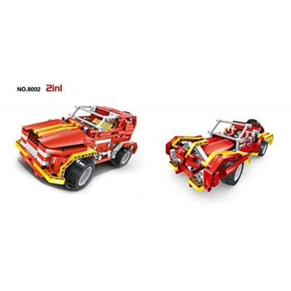 Mechanical Master R/C Block Cars 2-in-1 Orange Jeep