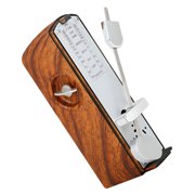 Mechanical Metronome for Musical Instruments, Rhythm Trainer with Wood Grain Finish, Precise Tempo Guide for Piano Violin Guitar Practice, Robust Metal and Wooden Construction