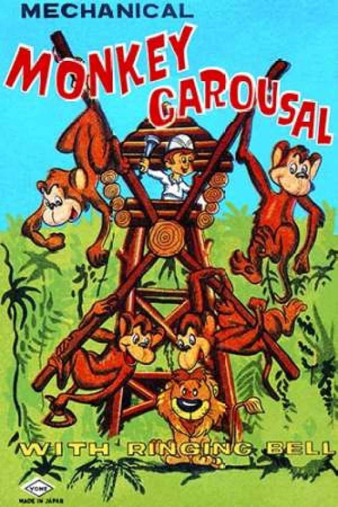 Mechanical Monkey Carousal Canvas Art - Retrobot (24 x 36)