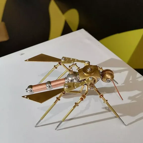 Mechanical Mosquito Steampunk Metal Sculpture Insect Steampunk Home Decor