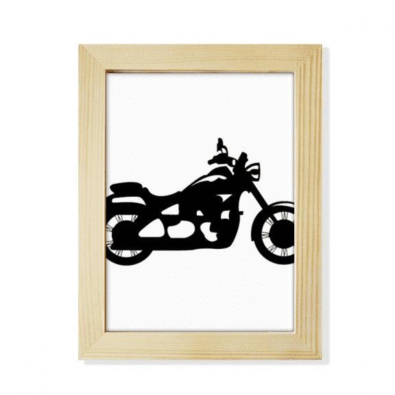 Mechanical Motorcycle Black Pattern Desktop Adorn Photo Frame Display Art Painting Wooden