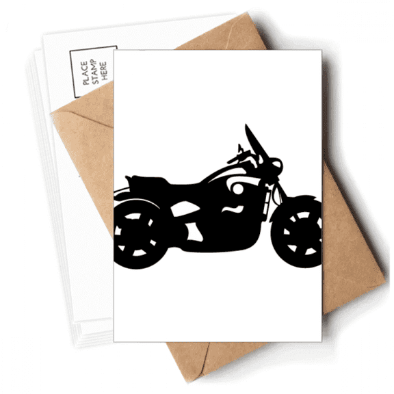 Mechanical Motorcycle Outline Pattern Postcards Envelopes Blank Note Cards Mailing