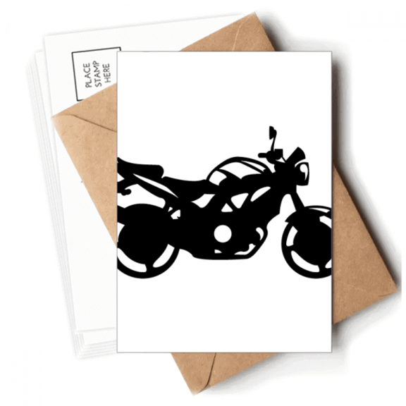 Mechanical Motorcycle Pattern Outline Postcards Envelopes Blank Note Cards Mailing