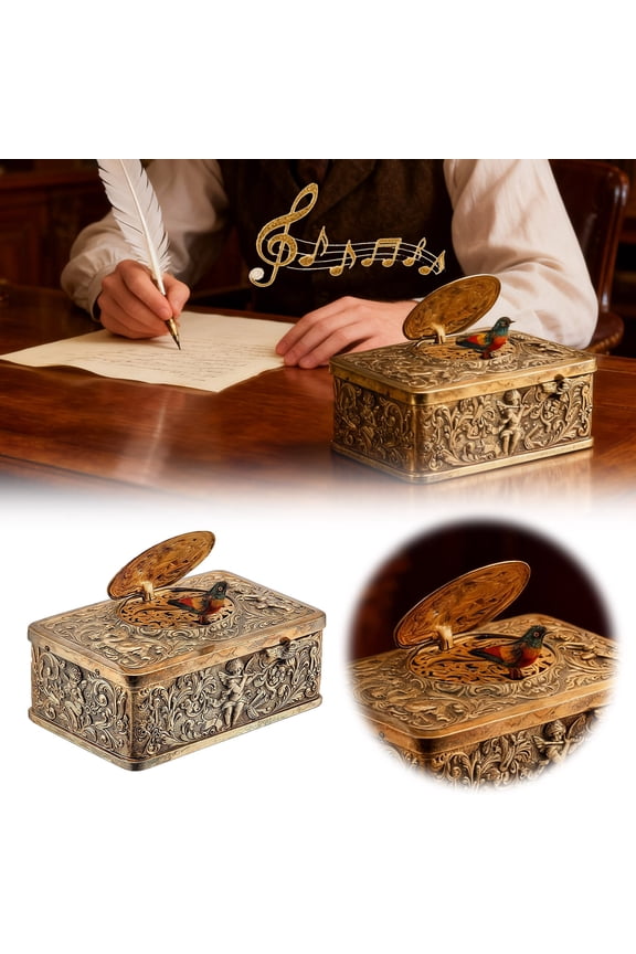Mechanical Music Box European Bird Automaton Wind Up Singing with Key 2025 New Collectible Gift