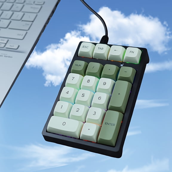 Mechanical Numeric Keypad Blue Switch mini Wired Keyboard Computer Numpad Laptop PC Accounting business workers Number