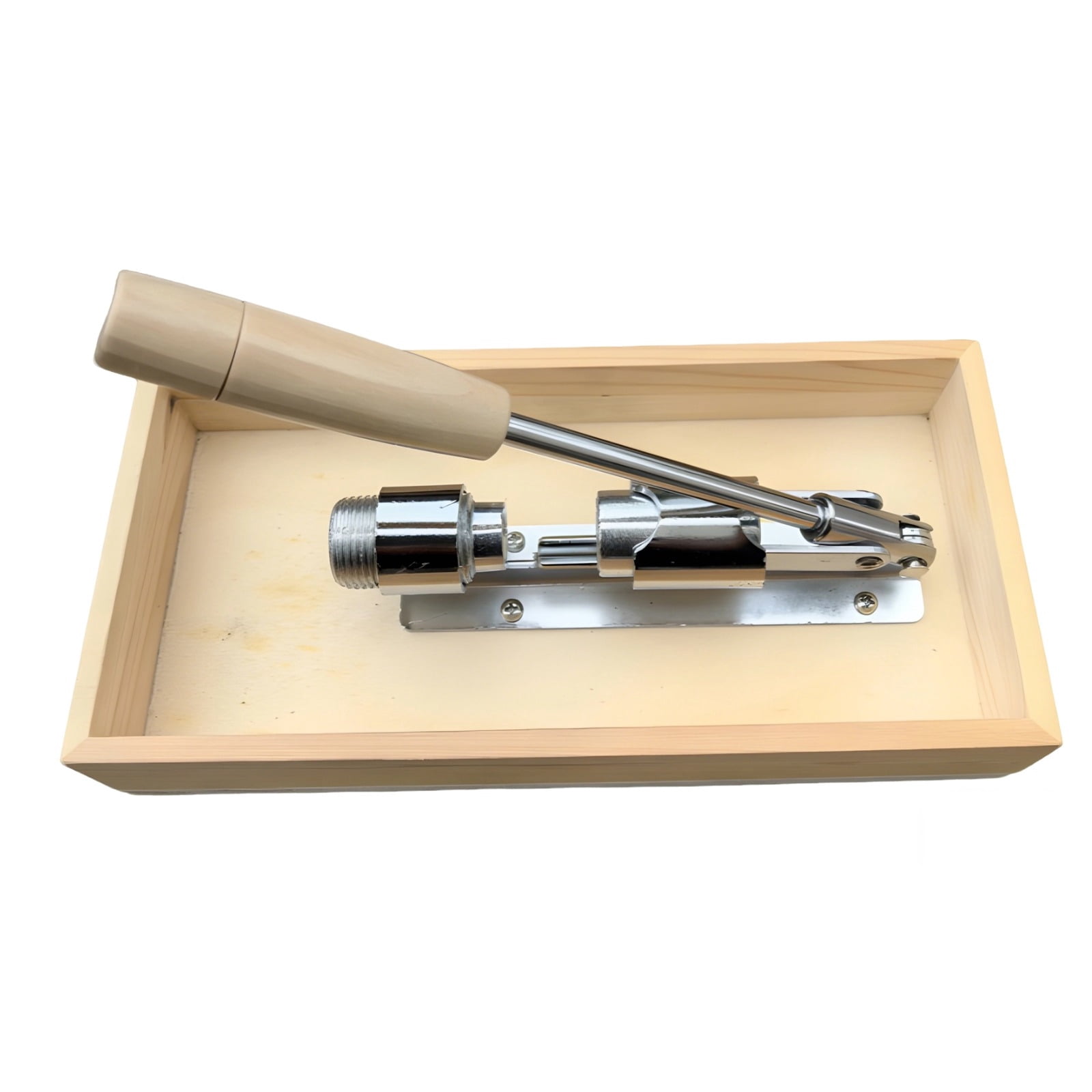 Mechanical Nutcracker Tool, Heavy Duty Nut Opener with Wood Handle Base ...
