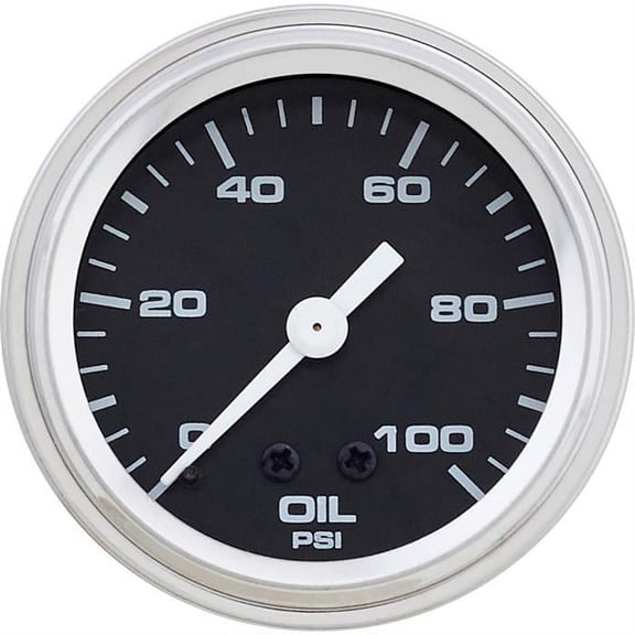 Mechanical Oil Pressure Gauge, 2-1/16 Inch, Black