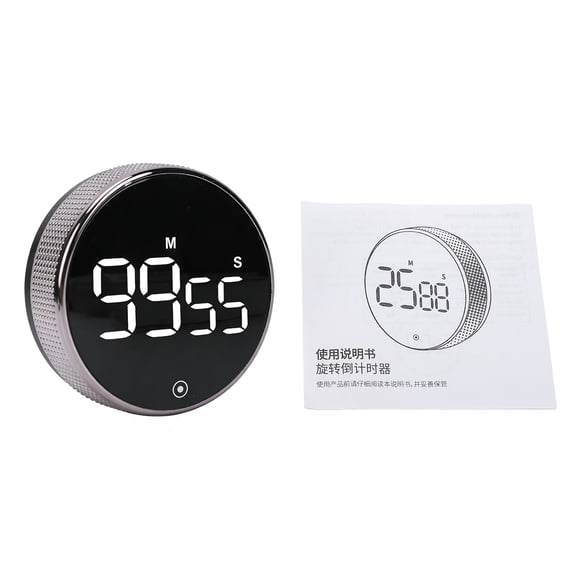Mechanical Parts Pomodoro Magnetic Kitchen Timer ,3 Preset Times Large LED Display, Countdown & Count Up Timer for Cooking, Baking