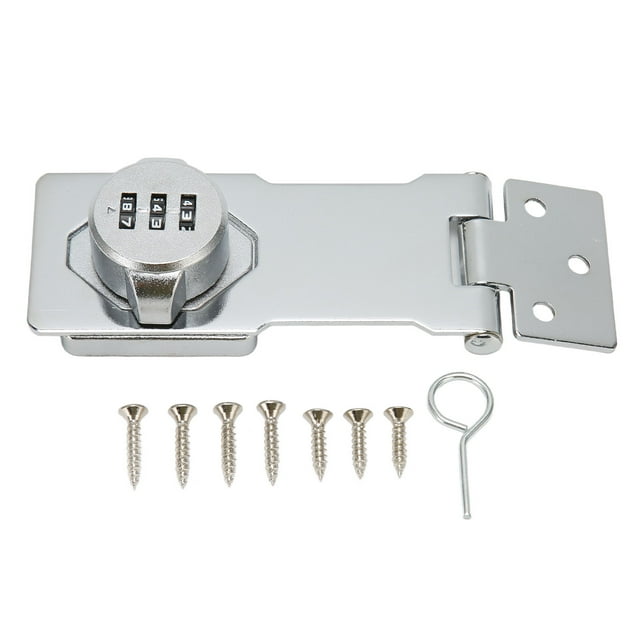 Mechanical Password Lock Silver Combination Lock Anti Theft Hasp Lock for Door Drawer