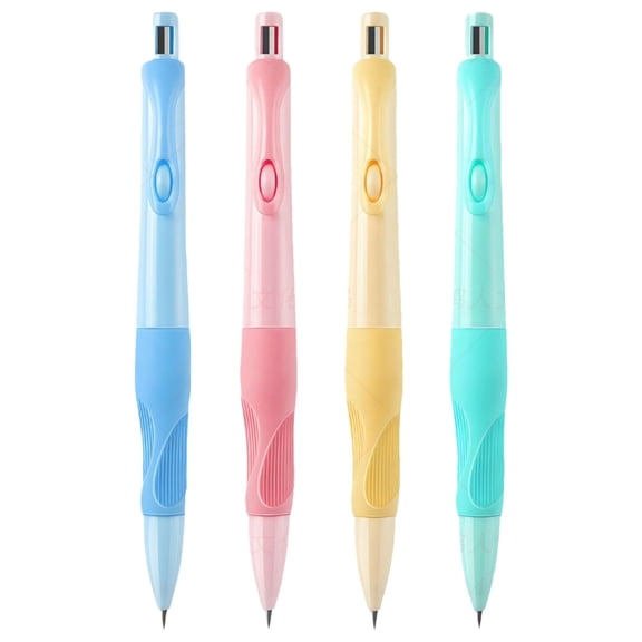 Mechanical Pencil, Handwriting Thick Mechanical Pencils with Grip: 2.0Mm Hb Pencil Sharpened Pencils Stationery Supplies Drawing Pencils for Artist Drawing Sketching Drafting, 1Pc(Pink,5.4x0.6")