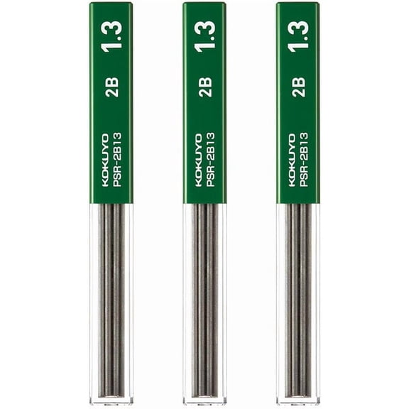 Mechanical Pencil Lead, 1.3mm 2B (PSR-2B13-1P) 10 Leads- 3 Pack