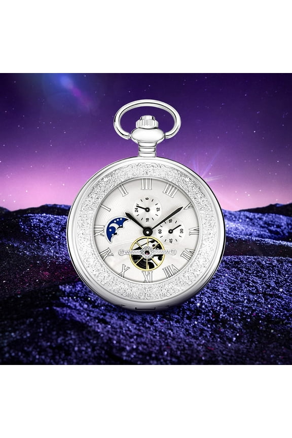 Mechanical Pocket Watch, Silver