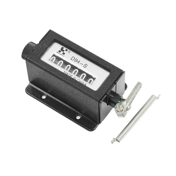 Mechanical Rotary Knob 6 Digit 0-999999 Resettable Stroke Pull Counter
