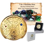 Mechanical Roulette Dice Spinner, 7-in-1 Metal DND Dice for RPG Games,Adult