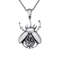 thumbnail image 1 of Mechanical Scarab Necklace Stainless Steel Steampunk Beetle Pendant Unisex Fantasy Forge Jewelry, 1 of 7