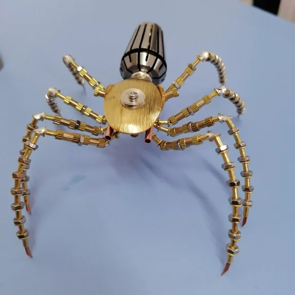 Mechanical Sculpture Insect Spider Sculpture Bug Figurine Steampunk Home Decor