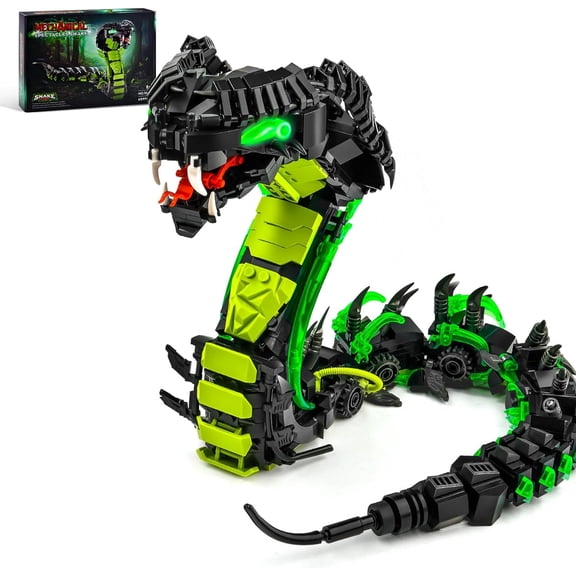 Mechanical Snake Building Sets, Creative Snake Animal Collection Toy, Adult Home or Office Decor, STEM Building Toy Gift for Teens (689PCS)
