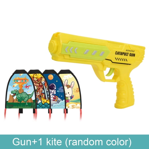 Mechanical Spring Kite Launcher Toy - No Battery Needed, Easy Flight, 10-15M Long-Distance, Fun Shapes for Kids, Hand-Eye Coordination, Windless Play, ABS & Fabric